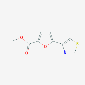 molecular formula C9H7NO3S B11789293 Methyl 5-(thiazol-4-yl)furan-2-carboxylate 