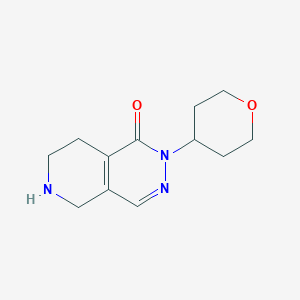 molecular formula C12H17N3O2 B11789303 2-(Tetrahydro-2H-pyran-4-yl)-5,6,7,8-tetrahydropyrido[3,4-d]pyridazin-1(2H)-one 