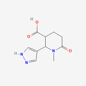 1-Methyl-6-oxo-2-(1H-pyrazol-4-yl)piperidine-3-carboxylic acid