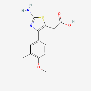 2-(2-Amino-4-(4-ethoxy-3-methylphenyl)thiazol-5-yl)aceticacid