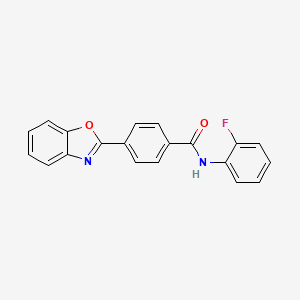 4-(1,3-benzoxazol-2-yl)-N-(2-fluorophenyl)benzamide