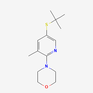 molecular formula C14H22N2OS B11789454 4-(5-(tert-Butylthio)-3-methylpyridin-2-yl)morpholine 