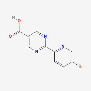 molecular formula C10H6BrN3O2 B11789463 2-(5-Bromopyridin-2-YL)pyrimidine-5-carboxylic acid 