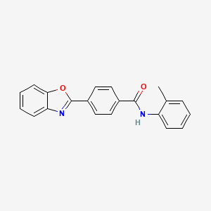 molecular formula C21H16N2O2 B1178947 4-(1,3-benzoxazol-2-yl)-N-(2-methylphenyl)benzamide 
