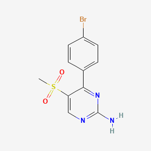 4-(4-Bromophenyl)-5-(methylsulfonyl)pyrimidin-2-amine