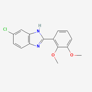 molecular formula C15H13ClN2O2 B11789481 5-Chloro-2-(2,3-dimethoxyphenyl)-1H-benzo[d]imidazole 