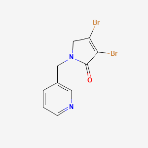 molecular formula C10H8Br2N2O B11789536 3,4-Dibromo-1-(pyridin-3-ylmethyl)-1H-pyrrol-2(5H)-one 