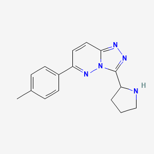 molecular formula C16H17N5 B11789546 3-(Pyrrolidin-2-yl)-6-(p-tolyl)-[1,2,4]triazolo[4,3-b]pyridazine 