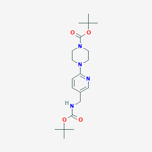 tert-Butyl 4-(5-(((tert-butoxycarbonyl)amino)methyl)pyridin-2-yl)piperazine-1-carboxylate