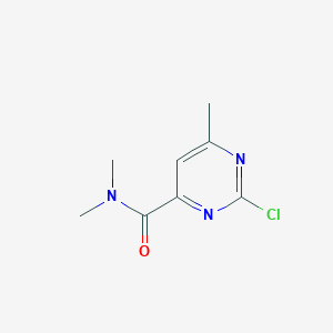 molecular formula C8H10ClN3O B11789601 2-chloro-N,N,6-trimethylpyrimidine-4-carboxamide 