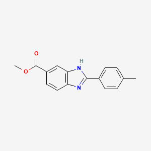 molecular formula C16H14N2O2 B11789606 Methyl 2-(p-tolyl)-1H-benzo[d]imidazole-6-carboxylate 