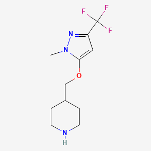 4-(((1-Methyl-3-(trifluoromethyl)-1H-pyrazol-5-yl)oxy)methyl)piperidine