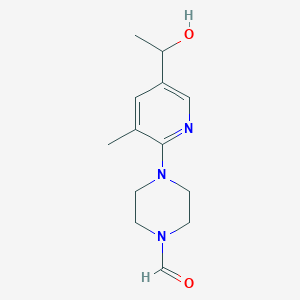 4-(5-(1-Hydroxyethyl)-3-methylpyridin-2-yl)piperazine-1-carbaldehyde