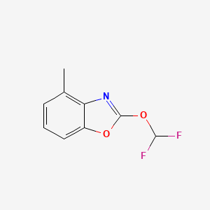 molecular formula C9H7F2NO2 B11789684 2-(Difluoromethoxy)-4-methylbenzo[d]oxazole 