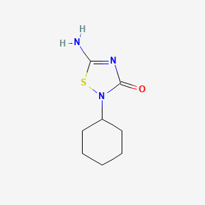 molecular formula C8H13N3OS B11789689 5-Amino-2-cyclohexyl-1,2,4-thiadiazol-3(2H)-one 