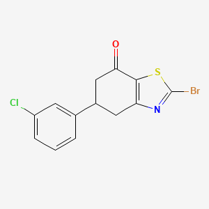 2-Bromo-5-(3-chlorophenyl)-5,6-dihydrobenzo[d]thiazol-7(4H)-one