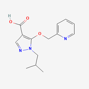 1-Isobutyl-5-(pyridin-2-ylmethoxy)-1H-pyrazole-4-carboxylic acid