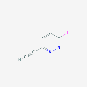 molecular formula C6H3IN2 B11789847 3-Ethynyl-6-iodopyridazine 