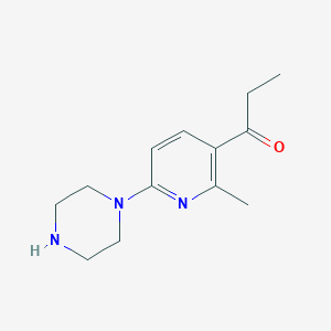 1-(2-Methyl-6-(piperazin-1-yl)pyridin-3-yl)propan-1-one