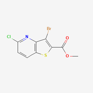 molecular formula C9H5BrClNO2S B11789894 Methyl 3-bromo-5-chlorothieno[3,2-B]pyridine-2-carboxylate 