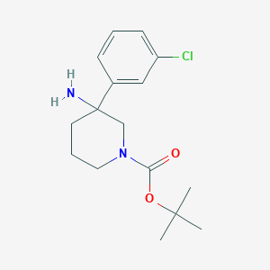 tert-Butyl 3-amino-3-(3-chlorophenyl)piperidine-1-carboxylate