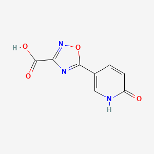 molecular formula C8H5N3O4 B11789922 5-(6-Hydroxypyridin-3-yl)-1,2,4-oxadiazole-3-carboxylic acid 