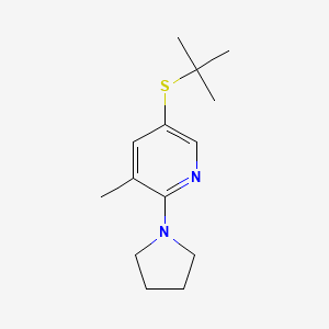 5-(tert-Butylthio)-3-methyl-2-(pyrrolidin-1-yl)pyridine