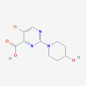 5-Bromo-2-(4-hydroxypiperidin-1-yl)pyrimidine-4-carboxylic acid