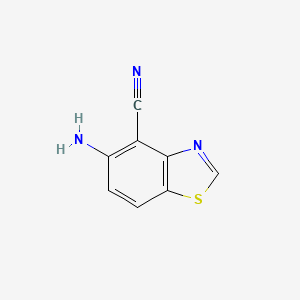 molecular formula C8H5N3S B11789987 5-Aminobenzo[d]thiazole-4-carbonitrile 