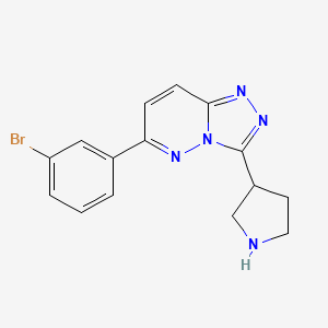 6-(3-Bromophenyl)-3-(pyrrolidin-3-yl)-[1,2,4]triazolo[4,3-b]pyridazine