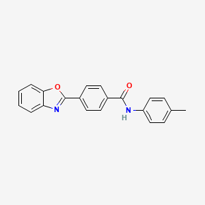 4-(1,3-benzoxazol-2-yl)-N-(4-methylphenyl)benzamide