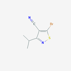 molecular formula C7H7BrN2S B11790051 5-Bromo-3-isopropylisothiazole-4-carbonitrile 