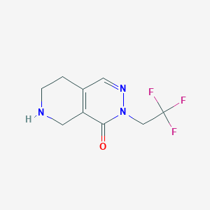 molecular formula C9H10F3N3O B11790061 3-(2,2,2-Trifluoroethyl)-5,6,7,8-tetrahydropyrido[3,4-d]pyridazin-4(3H)-one 