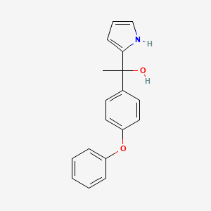 molecular formula C18H17NO2 B11790076 1-(4-Phenoxyphenyl)-1-(1H-pyrrol-2-yl)ethanol 