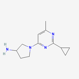 1-(2-Cyclopropyl-6-methylpyrimidin-4-yl)pyrrolidin-3-amine