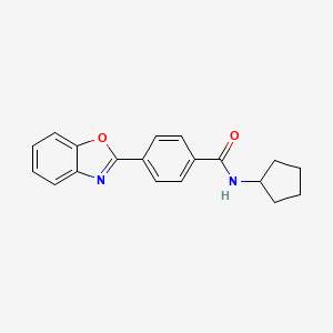 4-(1,3-benzoxazol-2-yl)-N-cyclopentylbenzamide