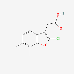 2-(2-Chloro-6,7-dimethylbenzofuran-3-yl)acetic acid