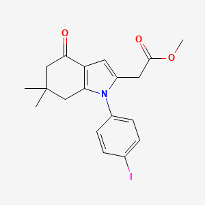 Methyl 2-(1-(4-iodophenyl)-6,6-dimethyl-4-oxo-4,5,6,7-tetrahydro-1H-indol-2-yl)acetate