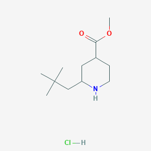 molecular formula C12H24ClNO2 B11790254 Methyl 2-neopentylpiperidine-4-carboxylate hydrochloride 