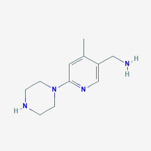 (4-Methyl-6-(piperazin-1-yl)pyridin-3-yl)methanamine