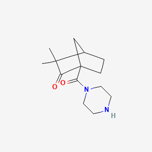 3,3-Dimethyl-1-(piperazine-1-carbonyl)bicyclo[2.2.1]heptan-2-one