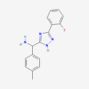 (5-(2-Fluorophenyl)-1H-1,2,4-triazol-3-yl)(p-tolyl)methanamine