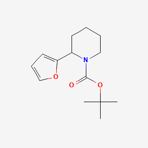 molecular formula C14H21NO3 B11790371 tert-Butyl2-(furan-2-yl)piperidine-1-carboxylate 