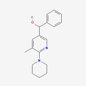 (5-Methyl-6-(piperidin-1-yl)pyridin-3-yl)(phenyl)methanol