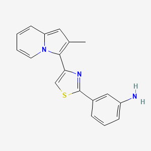 3-(4-(2-Methylindolizin-3-yl)thiazol-2-yl)aniline