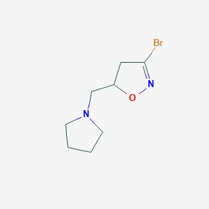 3-Bromo-5-(pyrrolidin-1-ylmethyl)-4,5-dihydroisoxazole