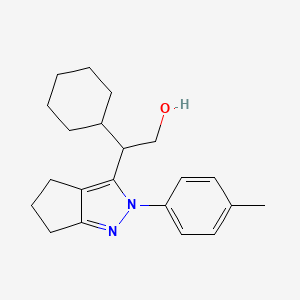 2-Cyclohexyl-2-(2-(P-tolyl)-2,4,5,6-tetrahydrocyclopenta[C]pyrazol-3-YL)ethanol