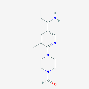 4-(5-(1-Aminopropyl)-3-methylpyridin-2-yl)piperazine-1-carbaldehyde