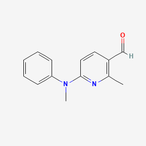 molecular formula C14H14N2O B11790396 2-Methyl-6-(methyl(phenyl)amino)nicotinaldehyde 