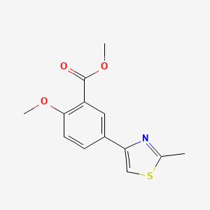 Methyl2-methoxy-5-(2-methylthiazol-4-yl)benzoate